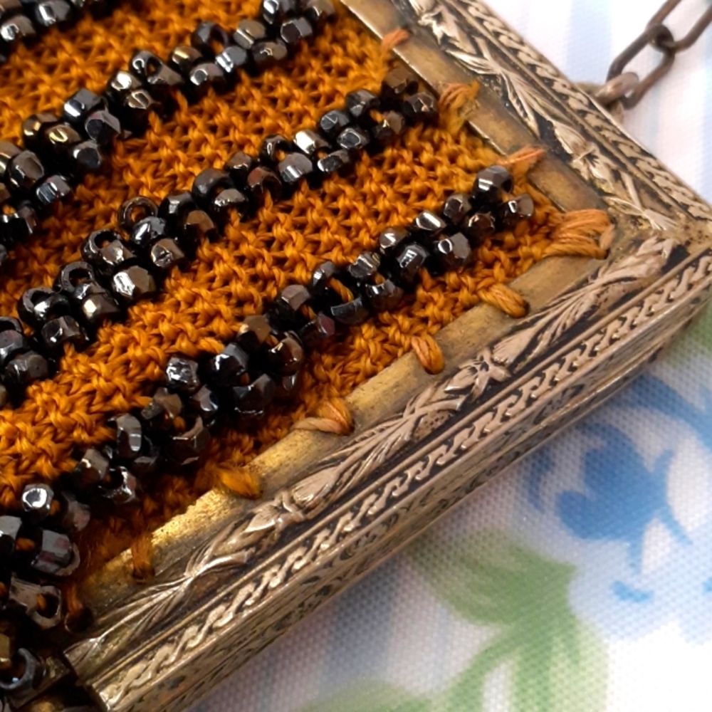 Antique Vintage Beaded Purse Small Size - Picture 3 of 9